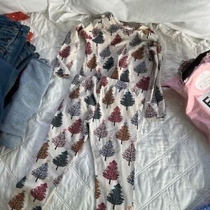 Pink chicken Christmas pajamas